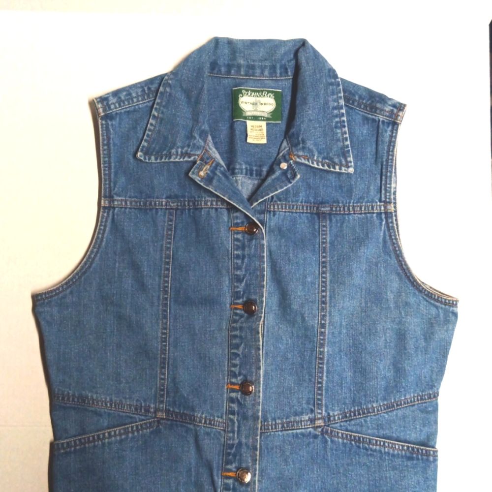 St. John's Bay Denim Vest with pockets